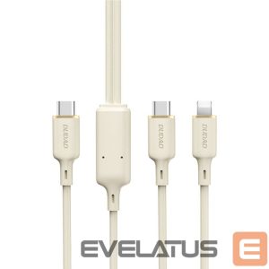 Kitas telefono priedas Dudao  Dudao L7SF 2in1 cable USB-C - USB-C / Lightning 100W 1.2m - beige 