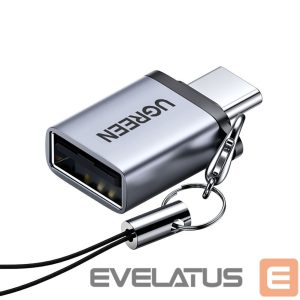Adapteris Ugreen  US270 USB-C (Male) / USB-A 3.0 (Female) Adapter with Lanyard Space Gray