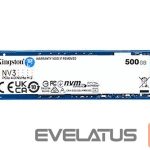 Kietasis diskas SDD Kingston  SSD | NV3 | 500 GB | SSD form factor M.2 2280 | Solid-state drive interface PCIe NVMe Gen 4.0 (x4) | Read speed 5000 MB/s | Write speed 3000 MB/s 