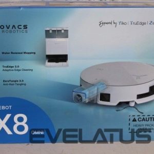 Dulkių siurblys Ecovacs  SALE OUT.  DEEBOT X8 OMNI Vacuum cleaner, Robot, Wet&Dry, 18000Pa, TruEdge 2.0, AIVI 3D 3.0, YIKO-GPT, White+Auto-empty station |  | Robotic Vacuum Cleaner | DEEBOT X8 OMNI | Wet&Dry | Lithium-Ion | 5200 mAh | Dust capacity 0.22 L | 17000 Pa | White | DAMAGED PACKAGING 