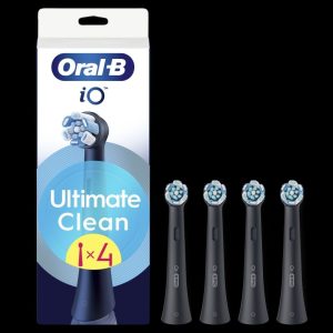 Dantų šepetėlis Oral-B  Replaceable toothbrush heads | iO UltimateClean | Heads | For adults | Number of brush heads included 4 | Black 