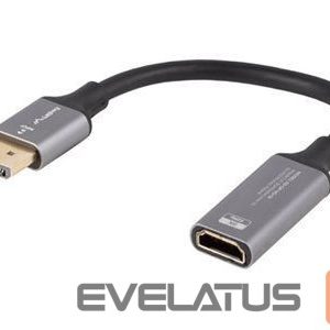 Monitoriaus priedas Lanberg  Displayport (M)->HDMI(F) Adapter 8K on cable 20cm, Silver 