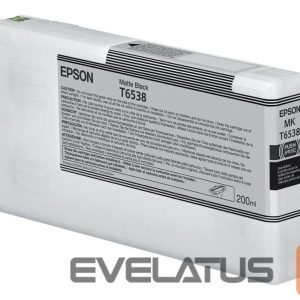 Eksploatacinės medžiagos spausdintuvams EPSON  T65380N Matte Black Ink Cartridge (200ml) |  C13T65380N |  UltraChrome High Dynamic Range | Matte black 