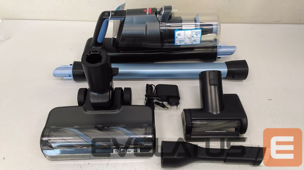 Dulkių siurblys Bissell SALE OUT. PowerClean FurFinder Select Cordless Stick Vacuum | Stick Vacuum | PowerClean FurFinder Select | Cordless operating | 200 W | 25.2 V | Operating time (max) 40 min | Black/Titanium/Lake Blue | Warranty 60 month(s) | Battery warranty 24 month(s) | DEMO