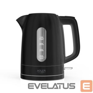Virdulys Adler  Kettle | AD 1380b | Electric | 2200 W | 1 L | Polypropylene | 360° rotational base | Black 