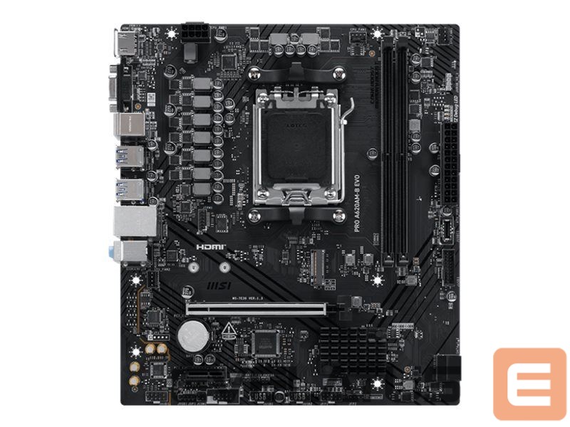 Intel procesoriaus pagrindinė plokštė MSI PRO A620AM-B EVO |