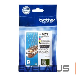 Eksploatacinės medžiagos spausdintuvams Brother  LC421VALDR | Ink Cartridges | Black, cyan, magenta, yellow 