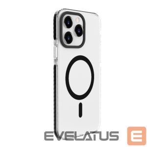 Nugarėlės dėklai Evelatus Apple iPhone 15 Pro Max Clear Case PC+TPU With MagSafe Transparent Black