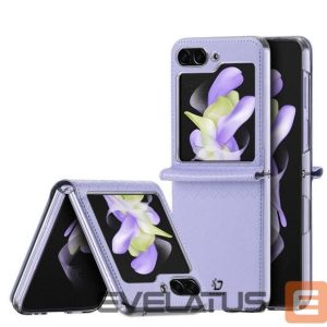 Nugarėlės dėklai Dux Ducis Samsung Galaxy Z Flip5 5G Flip Leather Case Wallet Purple