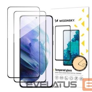 Apsauginiai stiklai Wozinsky Samsung 2x Full Glue Tempered Glass Samsung Galaxy S23 9H Full Screen Tempered Glass with Black Frame Black