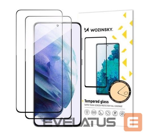 Apsauginiai stiklai Wozinsky Samsung 2x Full Glue Tempered Glass Samsung Galaxy S23 9H Full Screen Tempered Glass with Black Frame Black