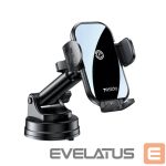 Automatinis laikiklis yesido  C197 15W Fast Charging Wireless Car Charger | 360 Rotating Suction Cup Air Vent | Phone Holder Black