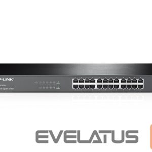 Serveris – kiti priedai TP-Link  24-Port Gigabit Rackmount Switch TL-SG1024 10/100/1000 Mbps (RJ-45), Unmanaged, Rackmountable, Ethernet LAN (RJ-45) ports 24 