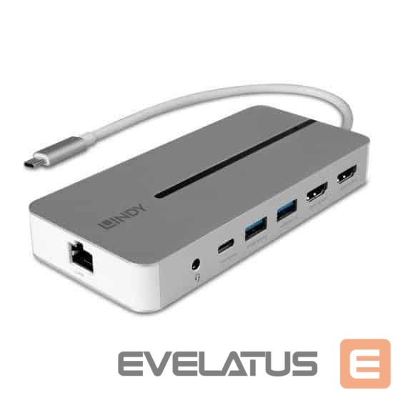 Adapteris LINDY I/O DOCKING STATION USB-C/MINI DUAL 4K 43360