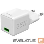 Adapteriai Hama  Mini Fast Charger USB-C PD 25W White