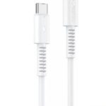 Kabelis yesido  60W Type C to Type C PVC Data Cable CA154 White