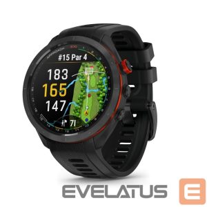 Išmanusis laikrodis Garmin  Approach S70 - 47 mm Black/Red Ceramic Bezel with Black Silicone Band 