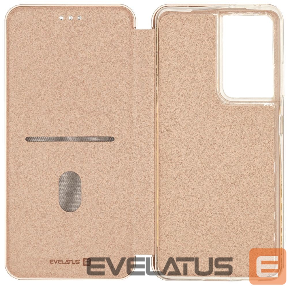 Knygos tipo dėklas dėklai Evelatus Samsung Galaxy S21 Ultra Book Case Rose Gold