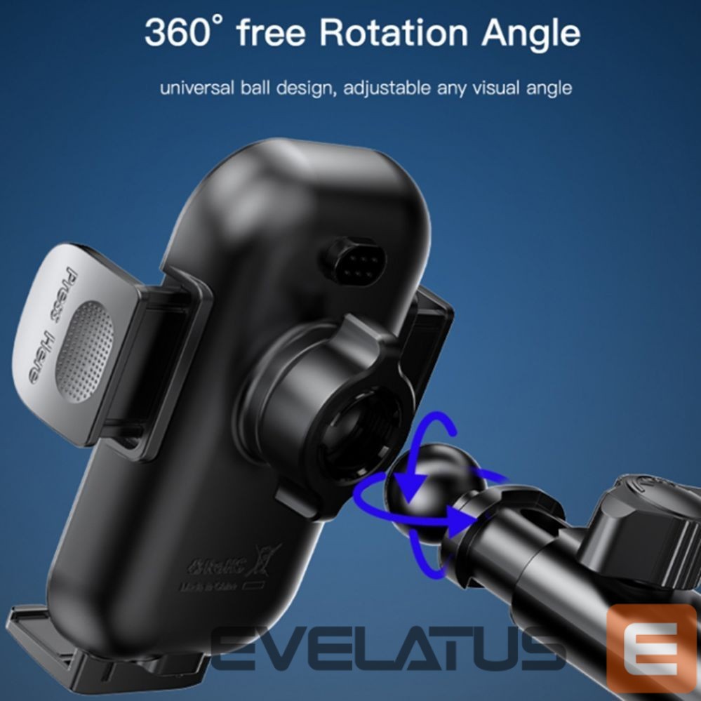 Automatinis laikiklis yesido C197 15W Fast Charging Wireless Car Charger | 360 Rotating Suction Cup Air Vent | Phone Holder Black