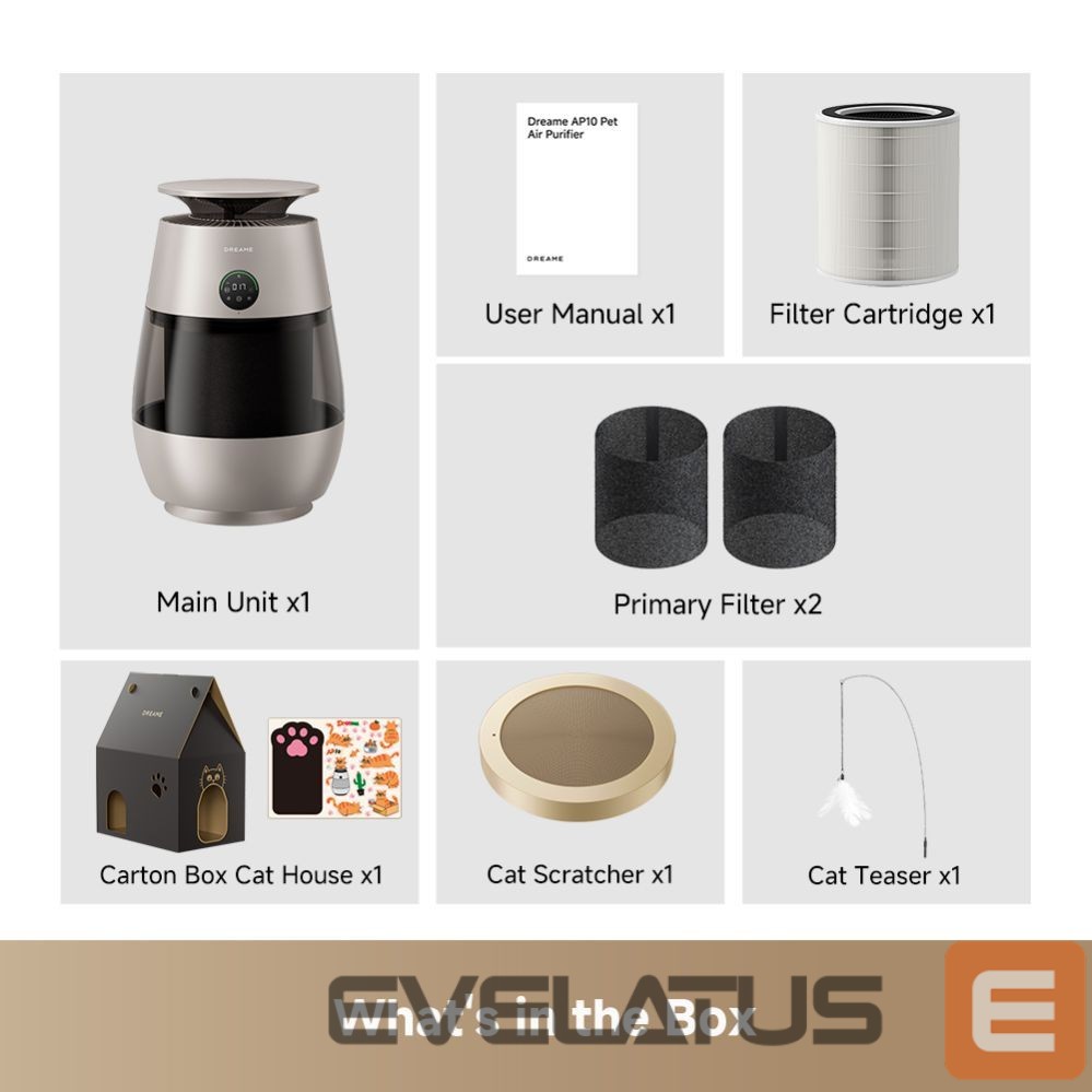 Kiti smulkūs buitiniai prietaisai DREAME AP10 Pet Air Purifier Champagne Gold