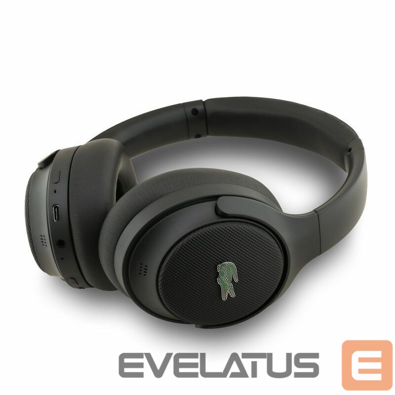 Laidinės ausinės Lacoste Petit Pique ANC/ENC Wireless Headphone Black