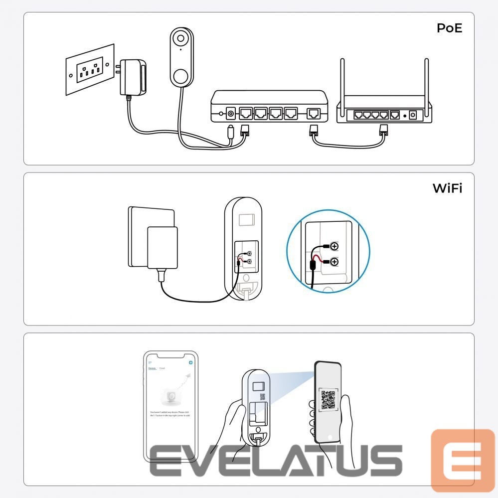 Serveris – kiti priedai Reolink D340W Smart 2K+ Wired WiFi Video Doorbell with Chime