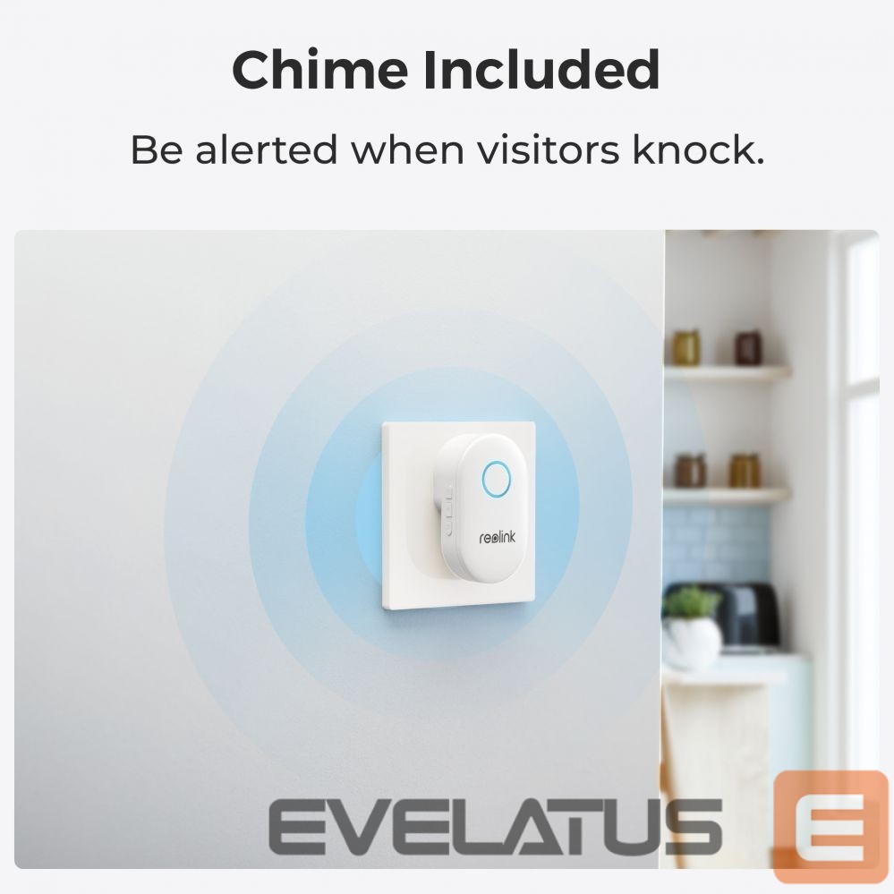 Serveris – kiti priedai Reolink D340W Smart 2K+ Wired WiFi Video Doorbell with Chime
