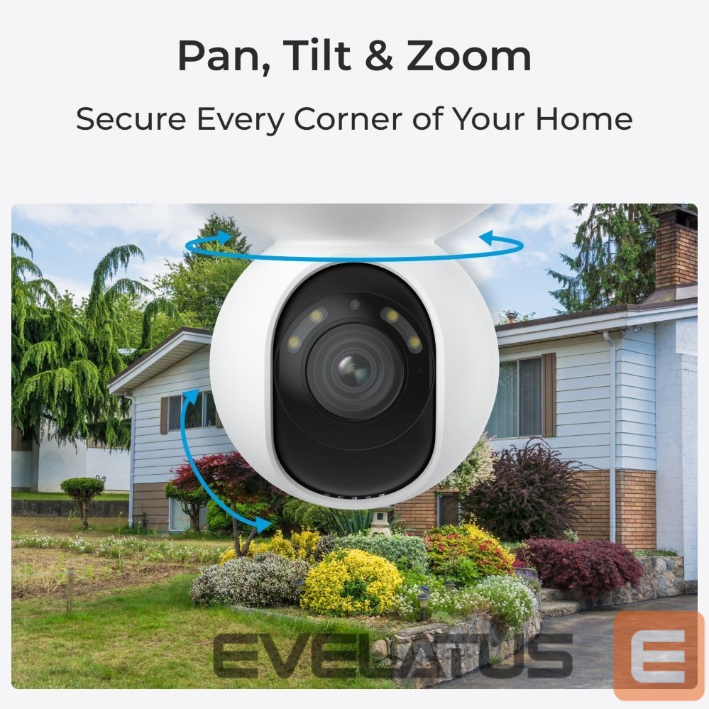 Internetinė kamera Reolink 4K Smart WiFi Camera with Auto Tracking E Series E560 PTZ 8 MP 2.8-8mm IP65 H.265 Micro SD, Max. 256 GB