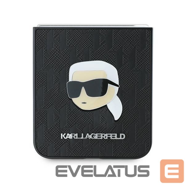 Nugarėlės dėklai Karl Lagerfeld Karl Lagerfeld Saffiano Monogram Case for Samsung Galaxy Z Flip 6 - Black