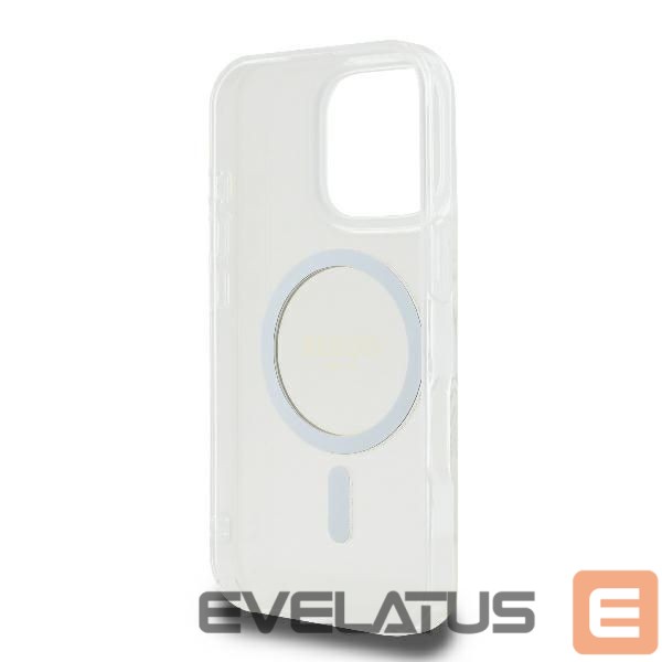 Kitas telefono priedas Guess Guess GUHMP16LHFGERET iPhone 16 Pro 6.3" transparent hardcase IML Glitter Circle MagSafe