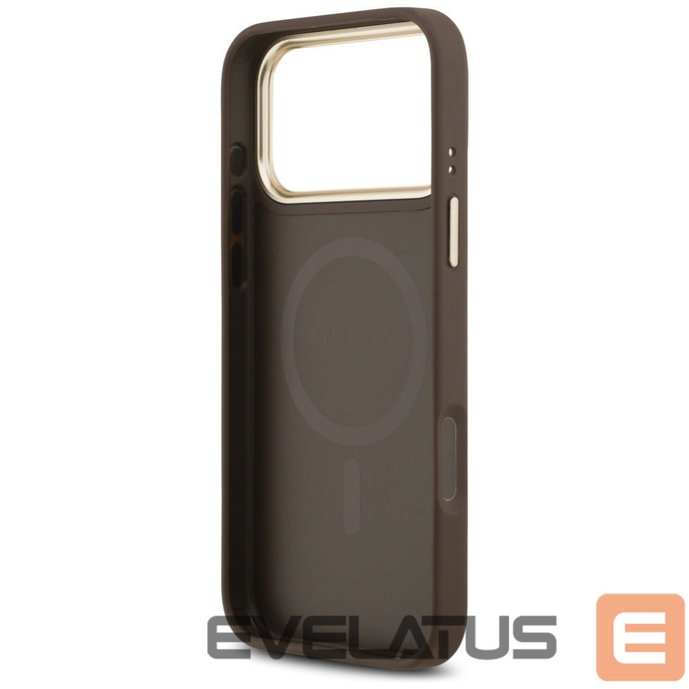 Kitos prekės Guess Guess 4G Stripe MagSafe case for iPhone 17 Pro Max - brown