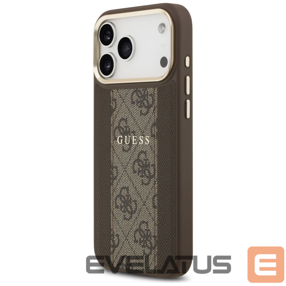 Kitos prekės Guess Guess 4G Stripe MagSafe case for iPhone 17 Pro Max - brown