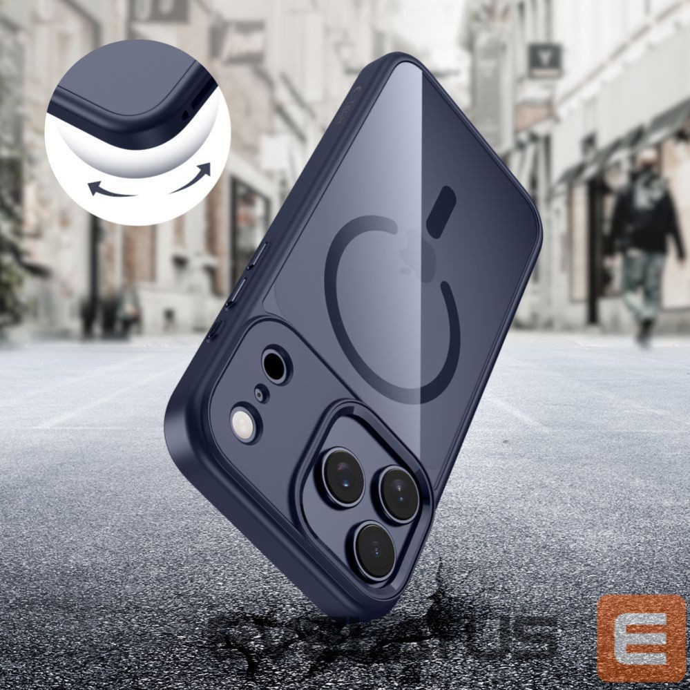 Kitos prekės Tech-Protect Tech-Protect MagMat MagSafe Case for iPhone 17 Pro - Transparent Navy Blue
