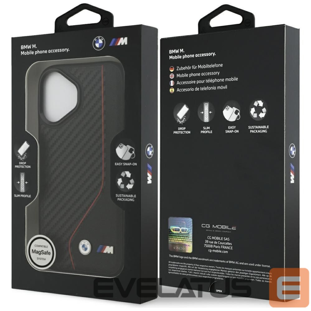 Kitos prekės BMW BMW M Carbon Line & Logo MagSafe Case for iPhone 17 - Red