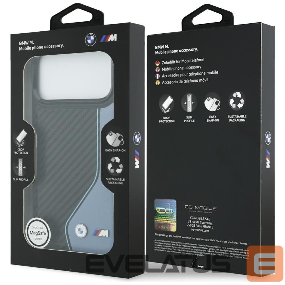 Kitos prekės BMW BMW M Carbon Logo MagSafe Case for iPhone 17 Pro Max - Blue