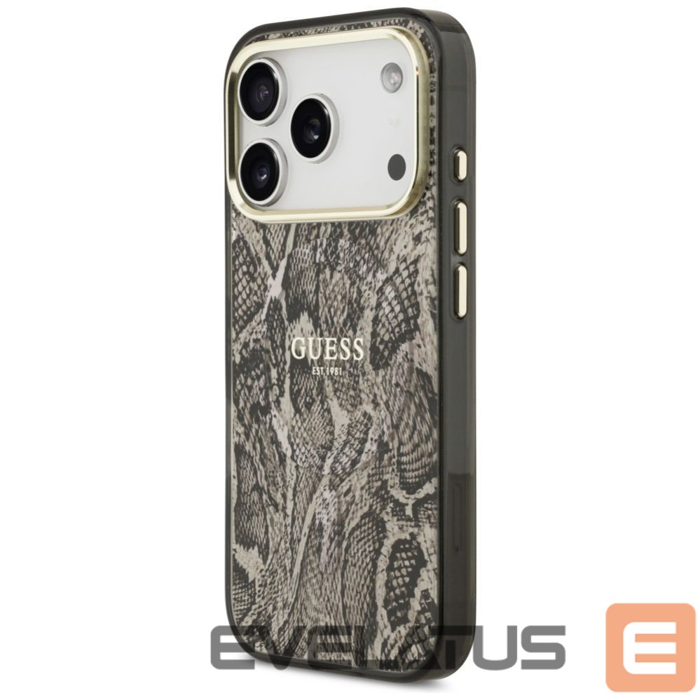 Kitos prekės Guess Guess Python Pattern MagSafe Case for iPhone 17 Pro Max - Brown