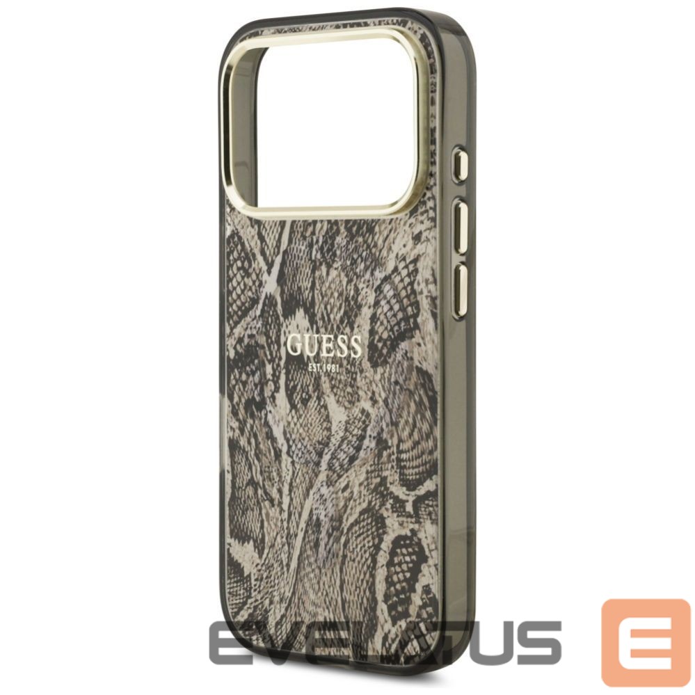 Kitos prekės Guess Guess Python Pattern MagSafe Case for iPhone 17 Pro Max - Brown