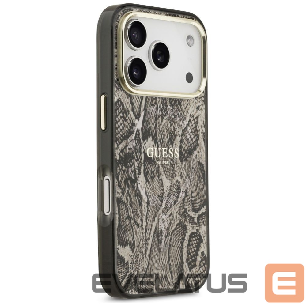 Kitos prekės Guess Guess Python Pattern MagSafe Case for iPhone 17 Pro Max - Brown