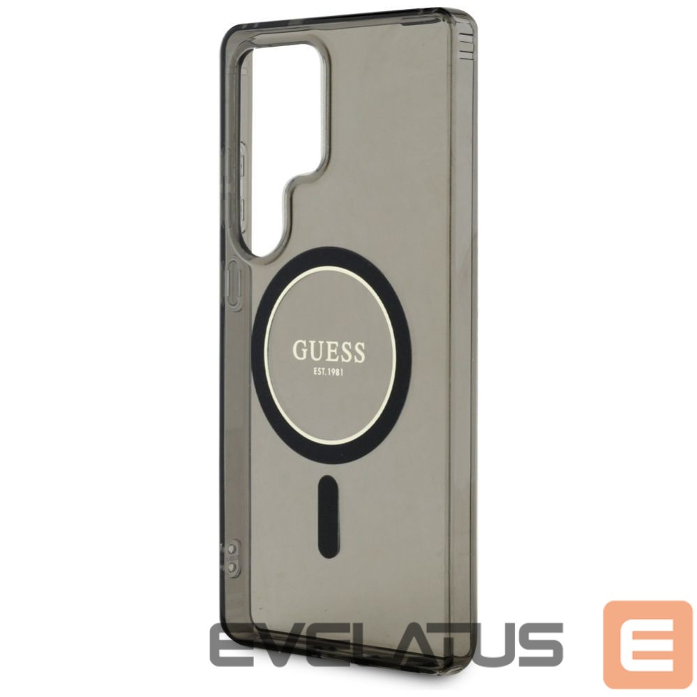 Kitos prekės Guess Guess Glitter Circle Classic Logo MagSafe case for Samsung Galaxy S25 Ultra black