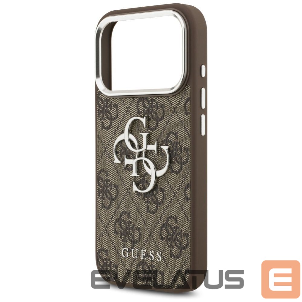 Kitos prekės Guess Guess 4G Big 4G Classic Logo case for iPhone 17 Pro brown - silver