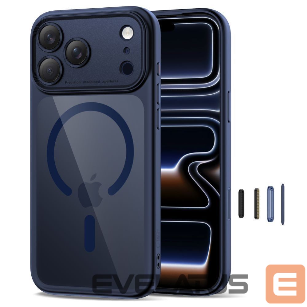 Kitos prekės Tech-Protect Tech-Protect Magpeak Magsafe CC Case for iPhone 17 Pro - Clear Navy Blue