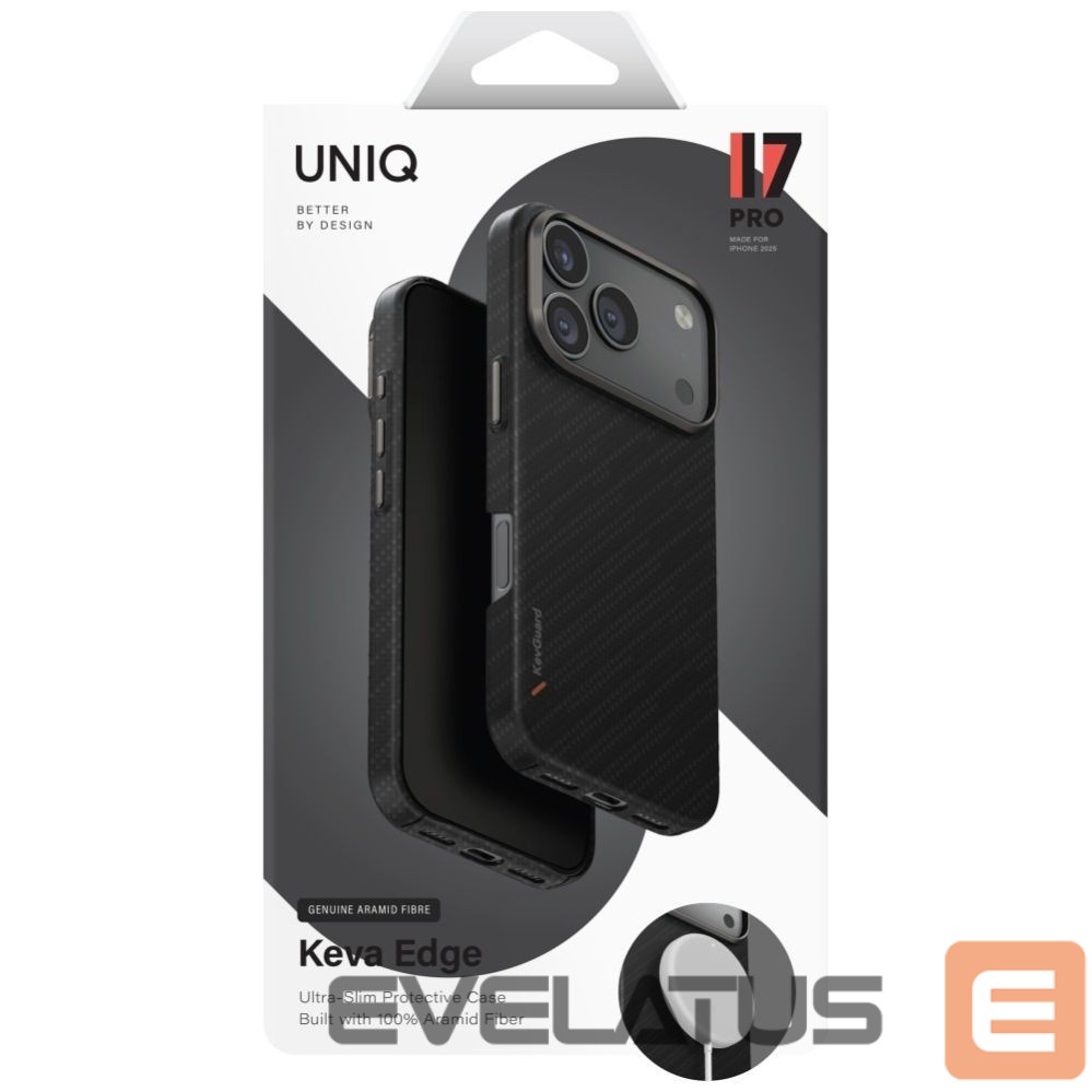 Kitos prekės UNIQ Uniq Keva EDGE Magclick Charging Case for iPhone 17 Pro - Black