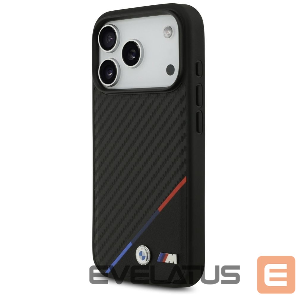 Kitos prekės BMW BMW M Carbon Tricolor Line MagSafe Case for iPhone 17 Pro - Black