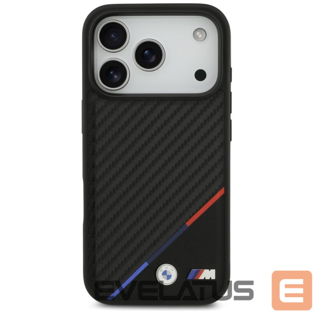 Kitos prekės BMW BMW M Carbon Tricolor Line MagSafe Case for iPhone 17 Pro - Black