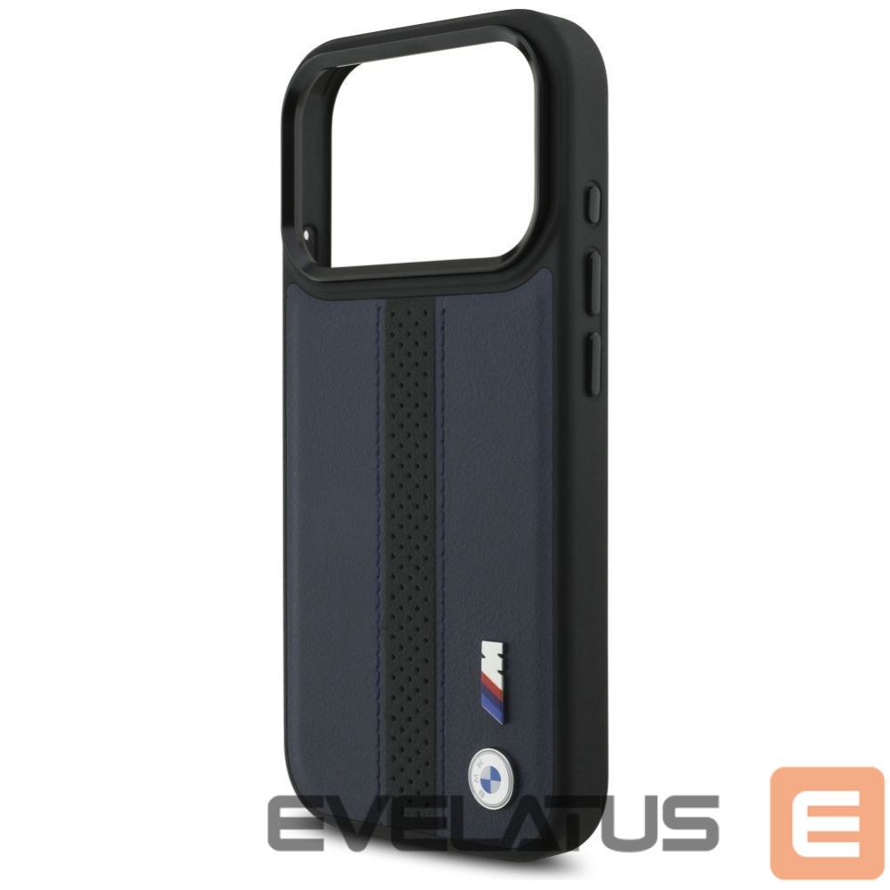 Kitos prekės BMW BMW M Perforated Stripe Logo MagSafe Case for iPhone 17 Pro - Navy Blue