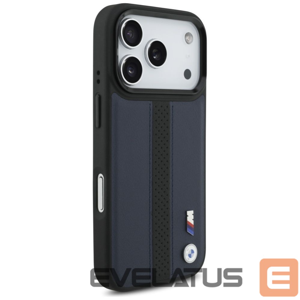 Kitos prekės BMW BMW M Perforated Stripe Logo MagSafe Case for iPhone 17 Pro - Navy Blue