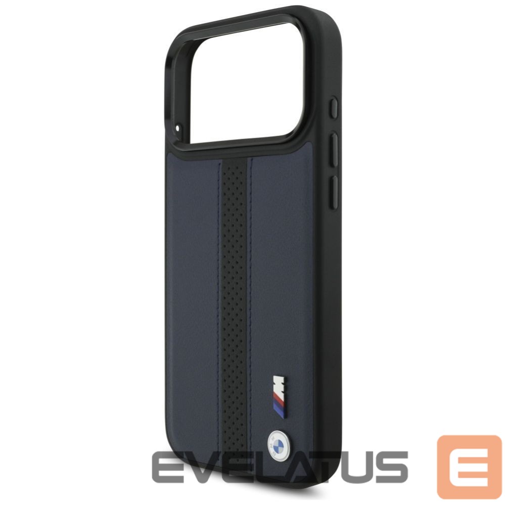Kitos prekės BMW BMW M Perforated Stripe Logo MagSafe Case for iPhone 17 Pro Max - Navy Blue