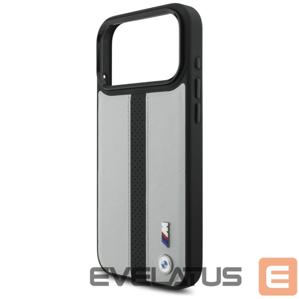 Kitos prekės BMW BMW M Perforated Stripe Logo MagSafe Case for iPhone 17 Pro Max - Gray