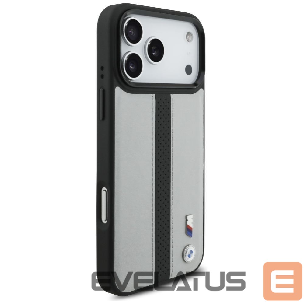 Kitos prekės BMW BMW M Perforated Stripe Logo MagSafe Case for iPhone 17 Pro Max - Gray