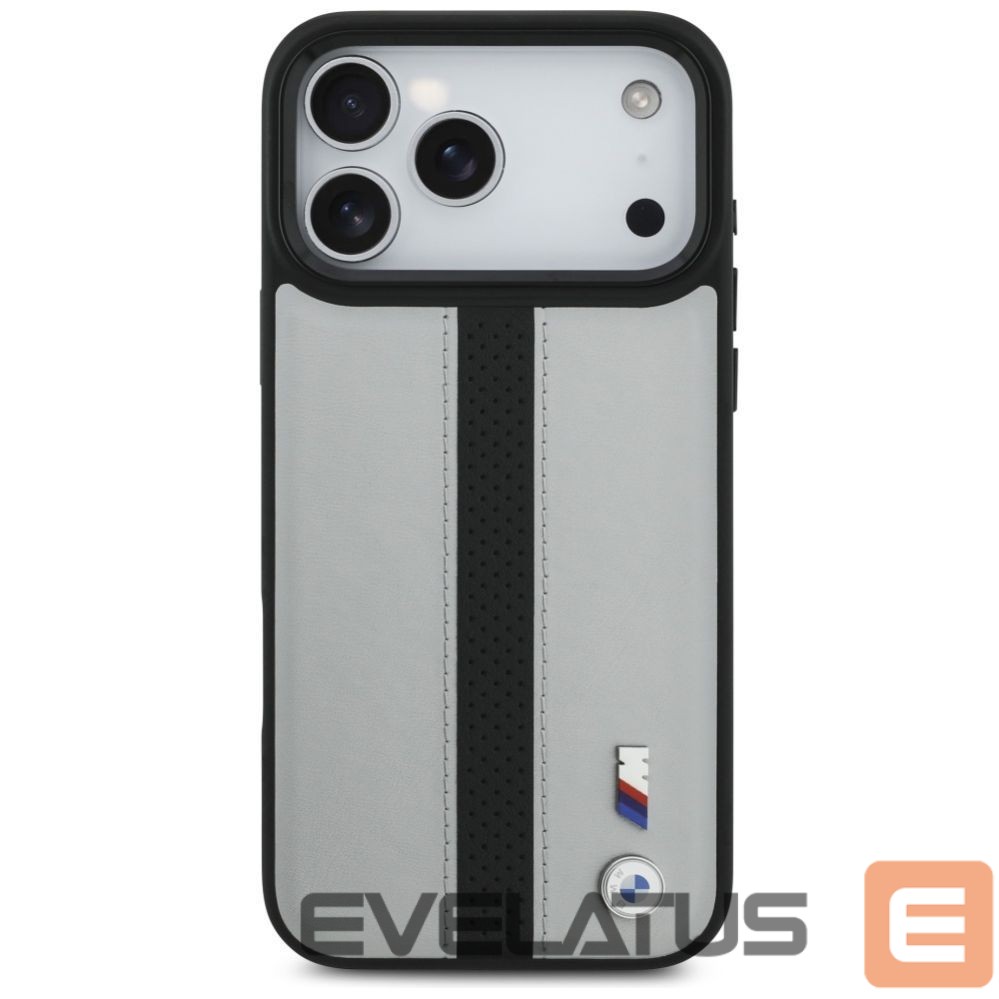 Kitos prekės BMW BMW M Perforated Stripe Logo MagSafe Case for iPhone 17 Pro Max - Gray